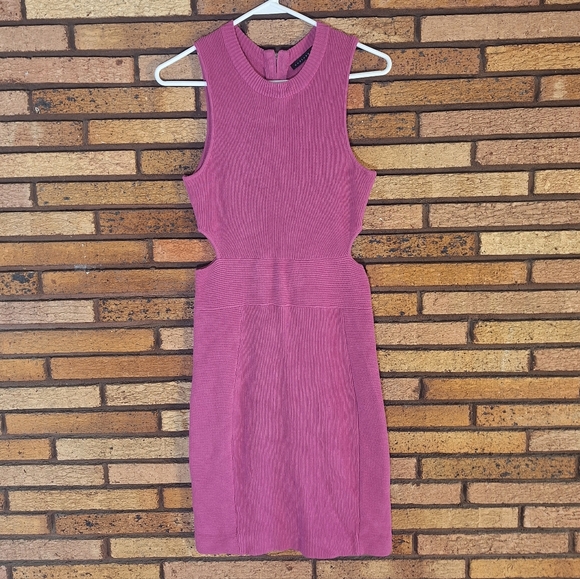 Endless Rose Dresses & Skirts - Endless Rose Small Side Cut Out Bodycon Pink Midi Dress